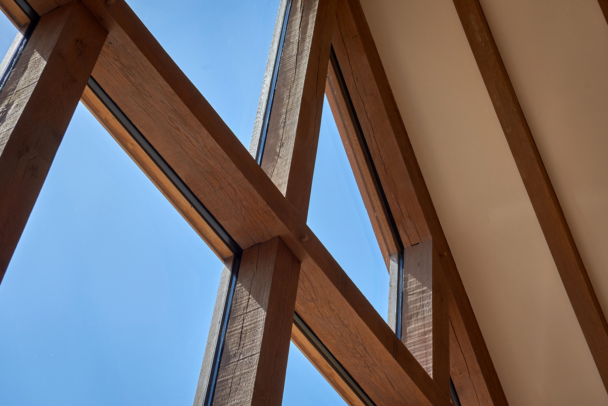 Lakeside House new porch extension - detail. KM Grant, Surrey