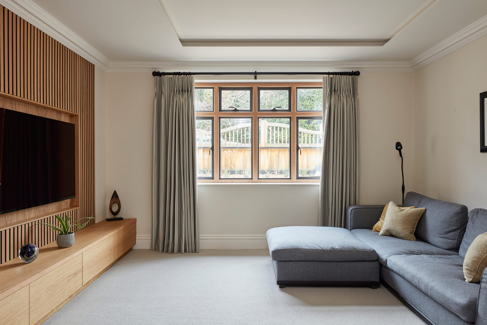 Sitting area TV room - New build by KM Grant Surrey