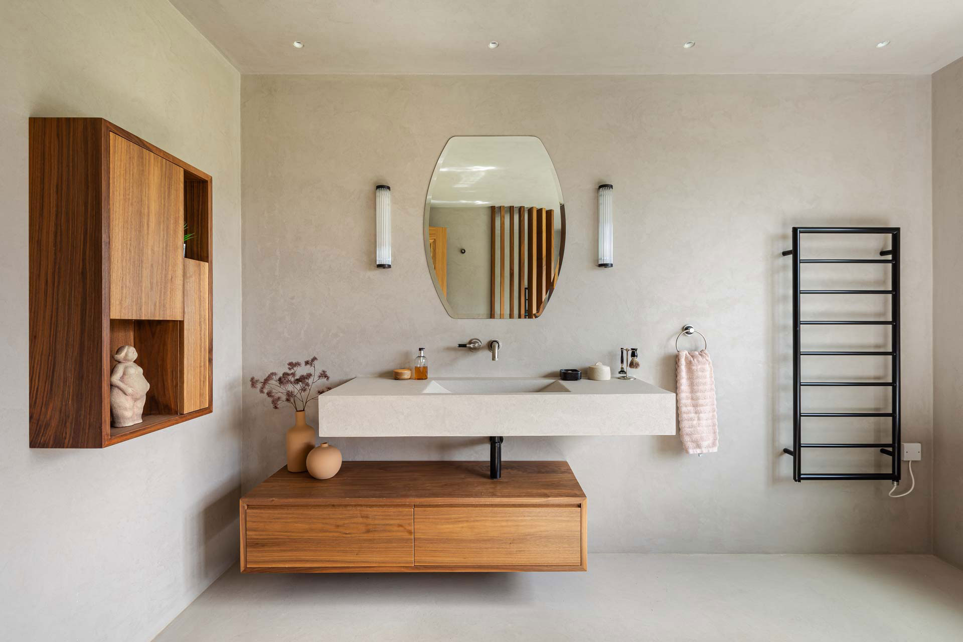 Bathroom detail - New build by KM Grant Surrey