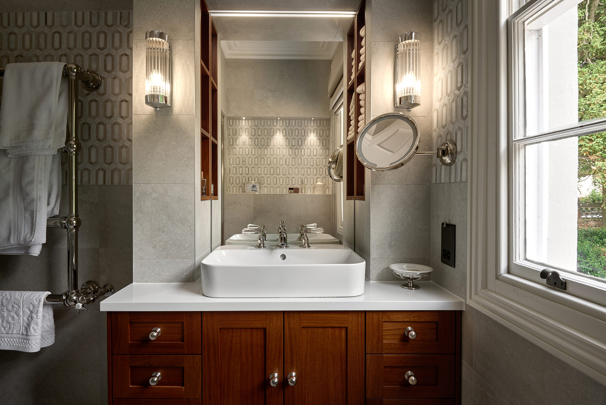 Interior bathroom - Georgian renovation and extension by KM Grant Guildford, Surrey