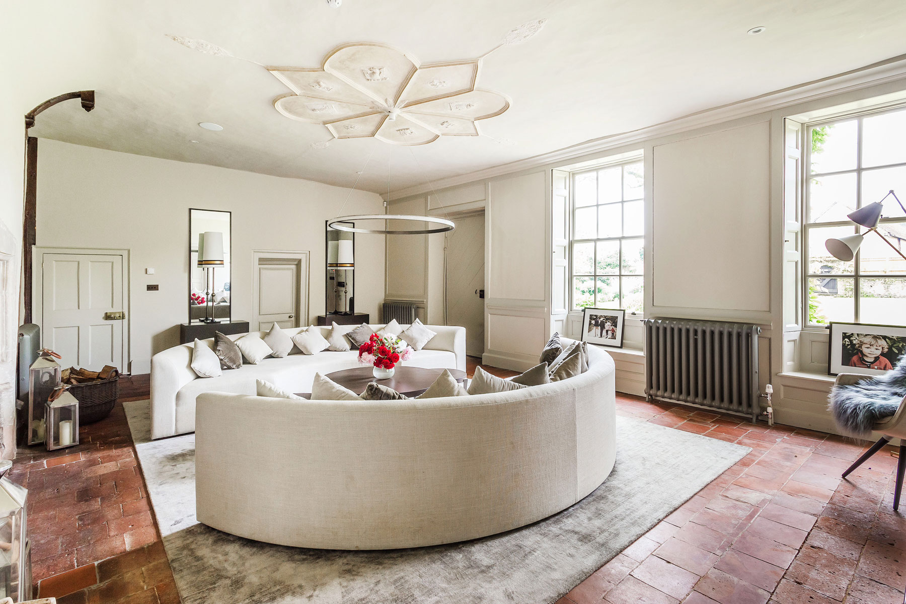 Grade 2 listed manor house sitting room KM Grant