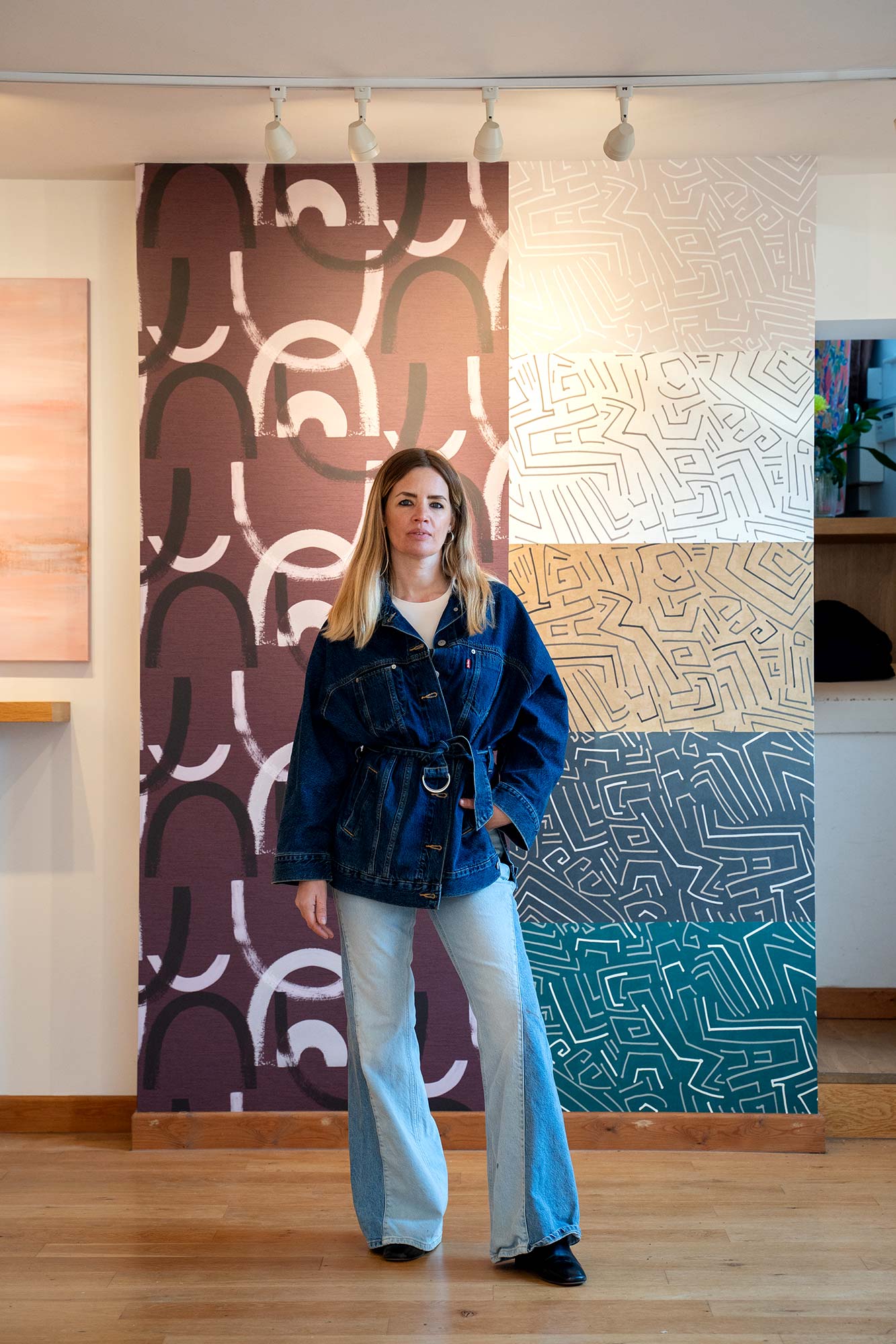 Jan Erika in her new gallery and showroom in Ripley, Surrey 