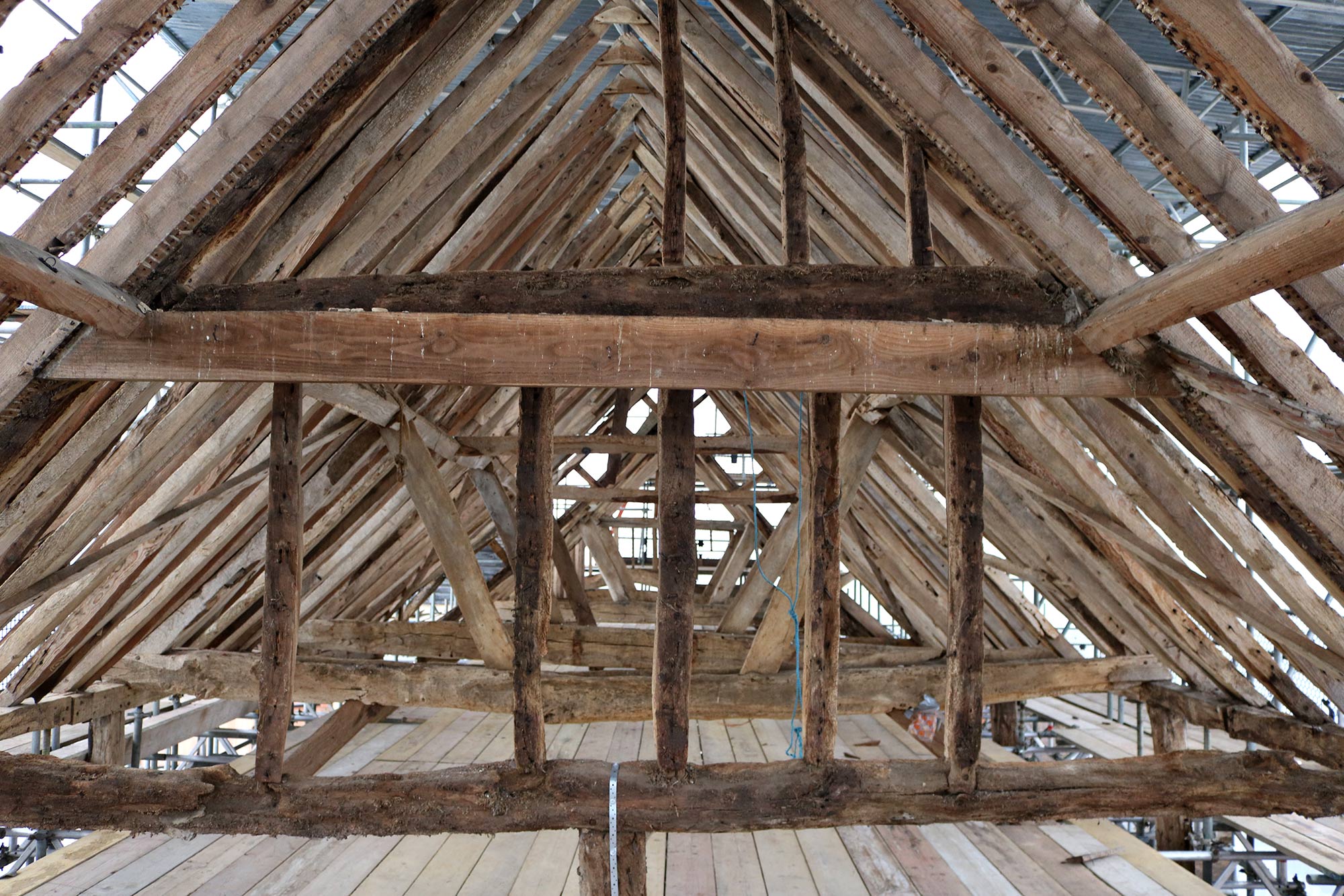 Roof timbers before