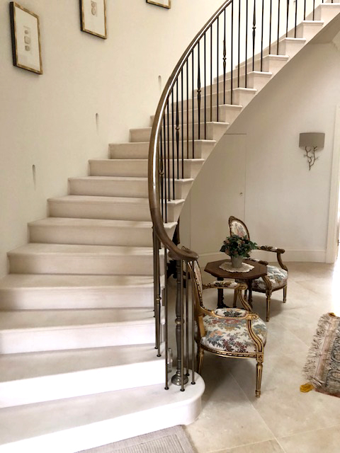 Sweeping stone staircase - KM Grant